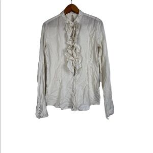 VTG RALPH LAUREN POLO JEANS Button Down Blouse Top Size M